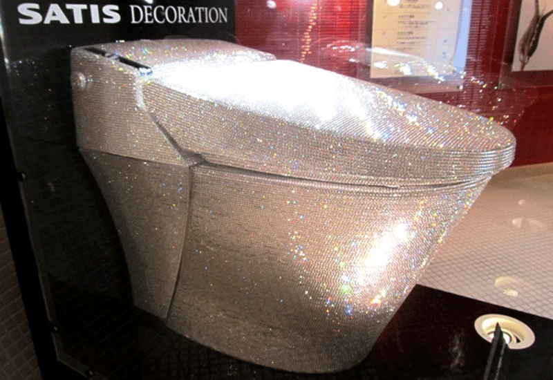 World's 'most expensive toilet' is encrusted with 72,000 Swarovski crystals  - and costs £84,000 - Mirror Online