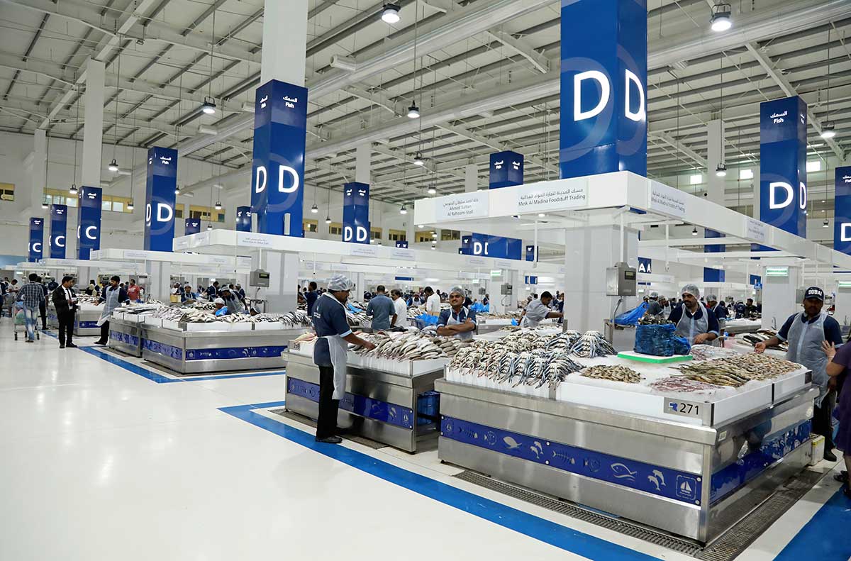 Waterfront fish shop market