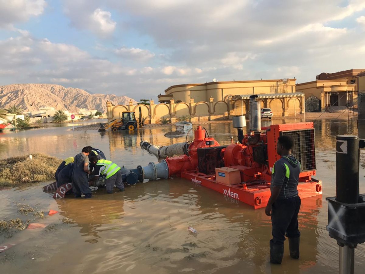 Xylem supports Dubai Municipality to pump out rainwater after flooding