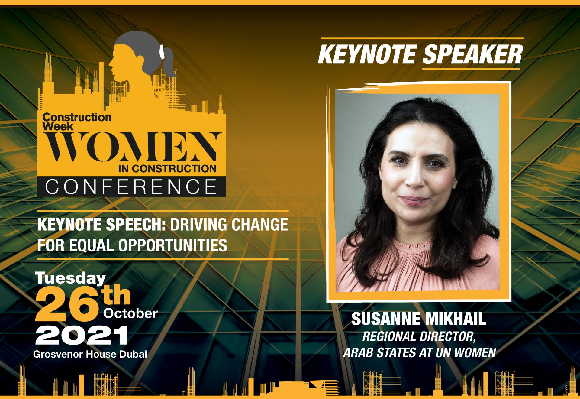 Susanne Mikhail confirmed as keynote speaker for Women in Construction