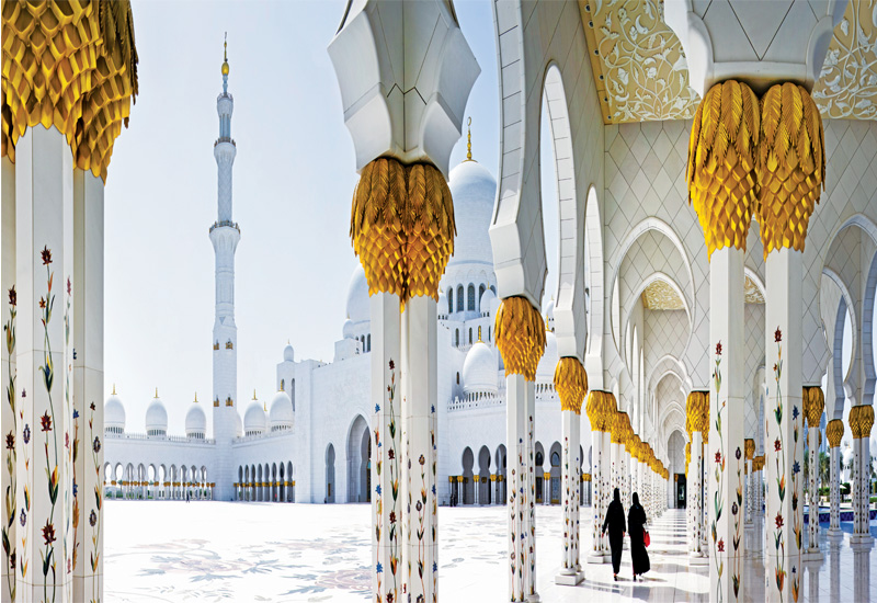 Abu Dhabi S Grand Mosque From The Inside Grand Mosque Islamic Architecture Mosque