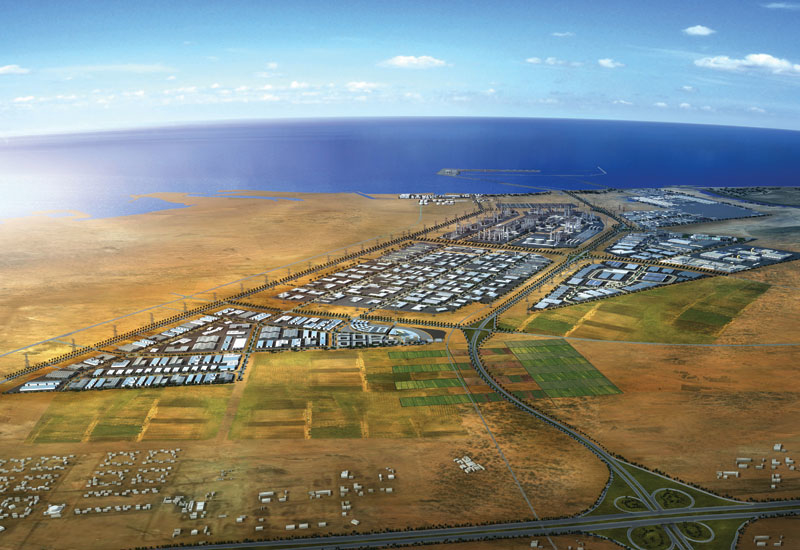 An aerial view of Khalifa Industrial Zone Abu Dhabi (Kizad). An aerial view of Khalifa Industrial Zone Abu Dhabi (Kizad).