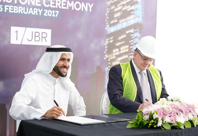 Abdulla Bin Lahej, group CEO, Dubai Properties and Ian Harper, contract director, DCC at the signing ceremony. Abdulla Bin Lahej, group CEO, Dubai Properties and Ian Harper, contract director, DCC at the signing ceremony.