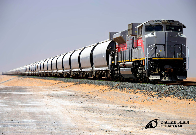 Etihad Rail will stitch together Saudi Arabia, UAE, and Oman by 2024. Etihad Rail will stitch together Saudi Arabia, UAE, and Oman by 2024.
