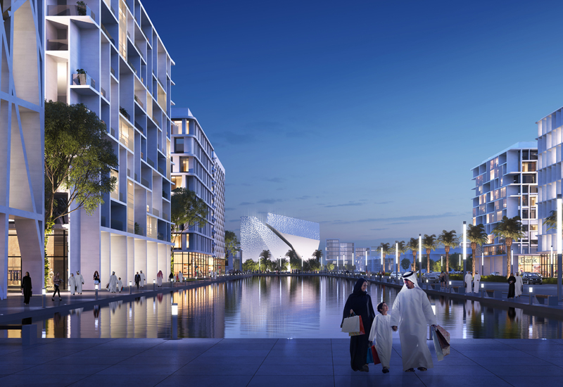 Rendering of Aljada development in Sharjah, UAE. Rendering of Aljada development in Sharjah, UAE.