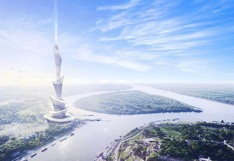 Cazza is designing the world's first 3D printed skyscraper. A rendering by Aleksandar Grusanovic. Cazza is designing the world's first 3D printed skyscraper. A rendering by Aleksandar Grusanovic.