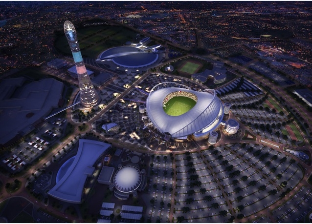 Qatar 2022 Final Arch Placed At Khalifa Stadium Business