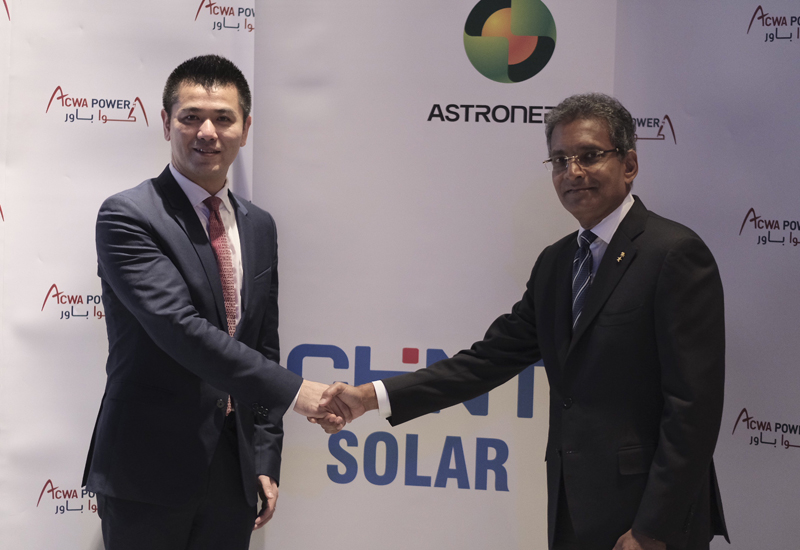 ACWA Power signs EPC contract with Chinas Chint Group for three solar photovoltaic power plants in Egypt during WFES 2018. ACWA Power signs EPC contract with Chinas Chint Group for three solar photovoltaic power plants in Egypt during WFES 2018.