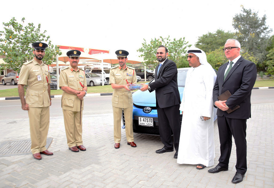 Major General Abdullah Khalifa Al Merri, commander-in-chief of Dubai Police attends the handover of a Toyota Mirai by Al-Futtaim Motors. Major General Abdullah Khalifa Al Merri, commander-in-chief of Dubai Police attends the handover of a Toyota Mirai by Al-Futtaim Motors.
