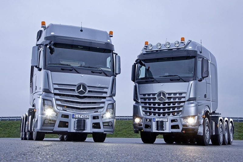 The new Actros and Arocs trucks. The new Actros and Arocs trucks.