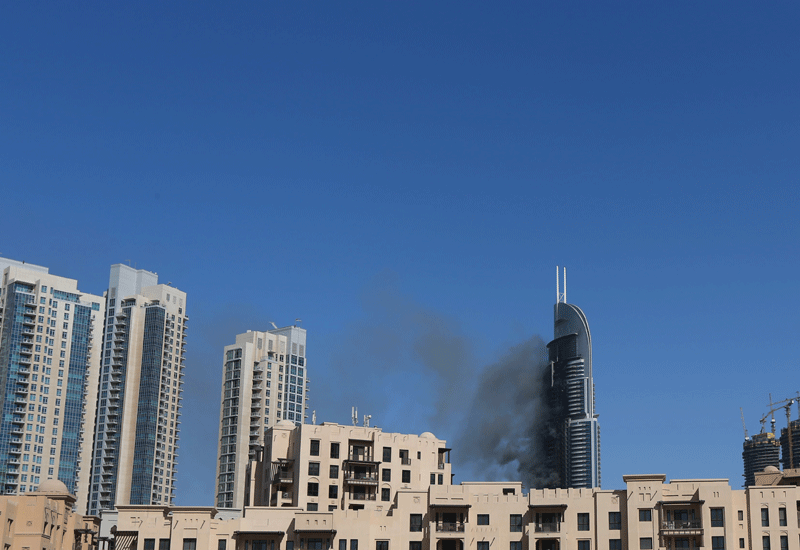 A day after The Address fire in January 2016. A day after The Address fire in January 2016.