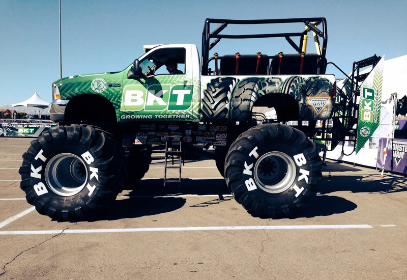 BKT is the official and exclusive tyre sponsor for Monster Jam up to 2018. BKT is the official and exclusive tyre sponsor for Monster Jam up to 2018.