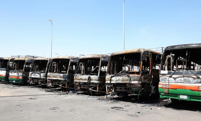 Saudi Binladin Workers Torch Buses After Job Cuts Appointments