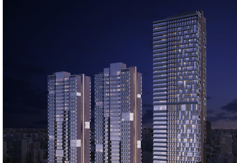 he project will include three independent high-rise buildings. he project will include three independent high-rise buildings.