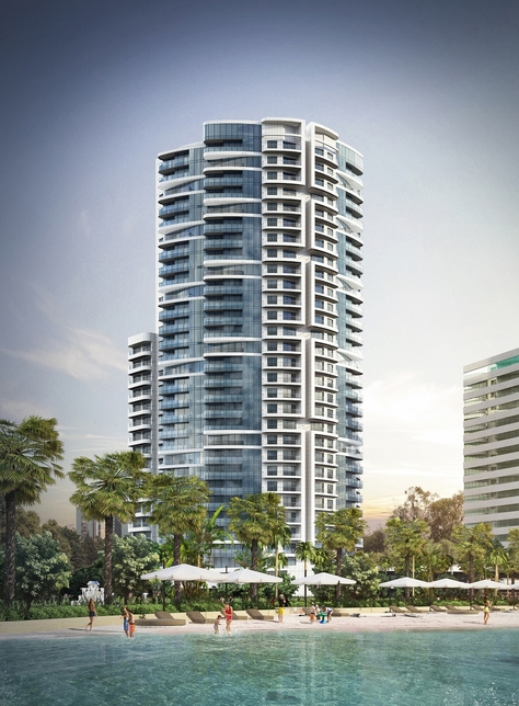 An artist's rendition of the Burj Damac Seaviews in Qatar An artist's rendition of the Burj Damac Seaviews in Qatar