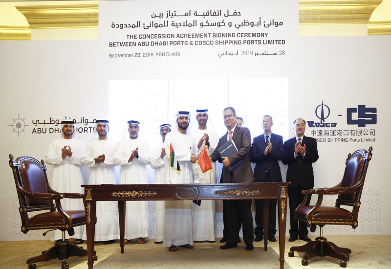 NEWS, Business, Abu dhabi, Abu Dhabi Ports, China, Container terminal, COSCO Shipping, Quay wall, Uae NEWS, Business, Abu dhabi, Abu Dhabi Ports, China, Container terminal, COSCO Shipping, Quay wall, Uae