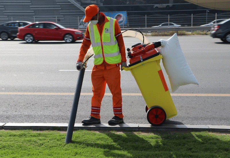 The new equipment will facilitate the removal of cigarette butts and other items of litter from Dubai's streets. The new equipment will facilitate the removal of cigarette butts and other items of litter from Dubai's streets.