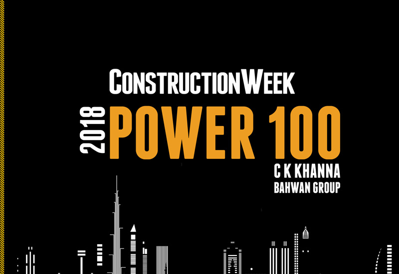 Bahwan Engineering Company's C K Khanna makes his debut in the 2018 Construction Week Power 100. Bahwan Engineering Company's C K Khanna makes his debut in the 2018 Construction Week Power 100.