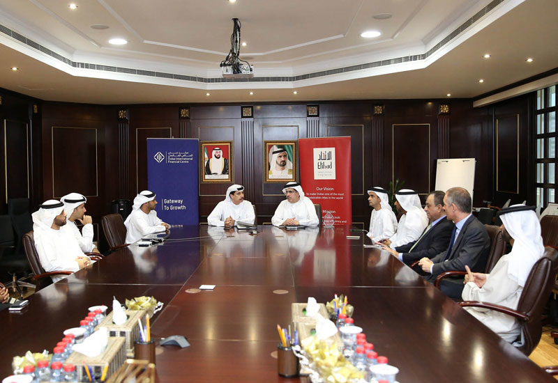 The signing was attended by numerous VIPs, which included Arif Amiri, CEO of Dubai International Financial Centre Authority, and Waleed Salman, Vice Chairman of Etihad Esco. The signing was attended by numerous VIPs, which included Arif Amiri, CEO of Dubai International Financial Centre Authority, and Waleed Salman, Vice Chairman of Etihad Esco.