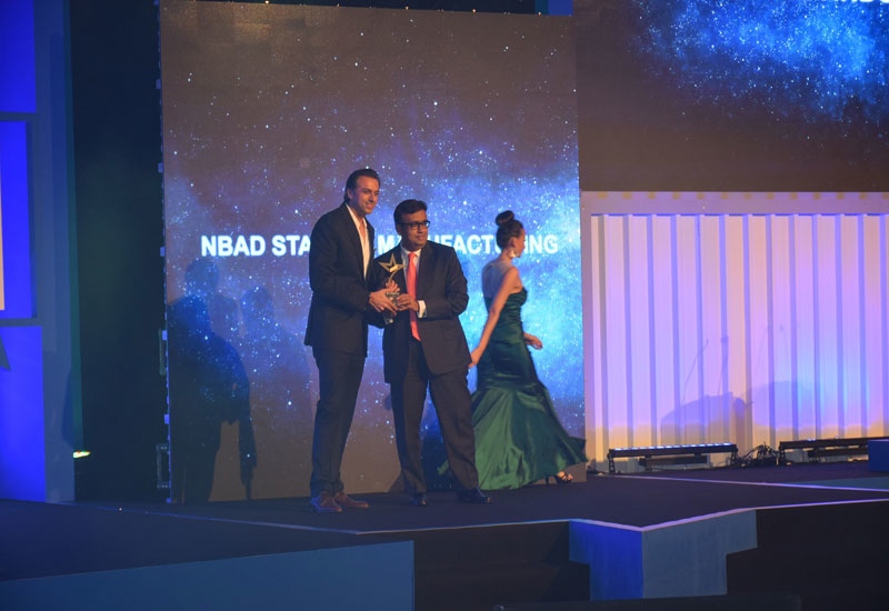 Manish Hiranandani, managing director of Hira Industries, receives the award. Manish Hiranandani, managing director of Hira Industries, receives the award.