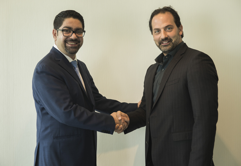 Damac’s Mohammed Tahaineh (left) with ProTenders’ Karim Helal (right). Damac’s Mohammed Tahaineh (left) with ProTenders’ Karim Helal (right).