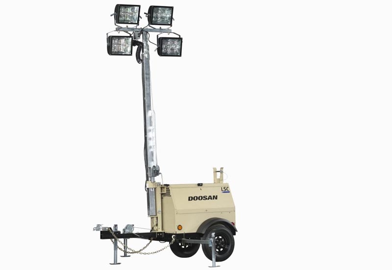 Doosan Portable Power’s LED fixtures are designed for the company’s LSC, LS, L6 and L8 light tower models. Doosan Portable Power’s LED fixtures are designed for the company’s LSC, LS, L6 and L8 light tower models.