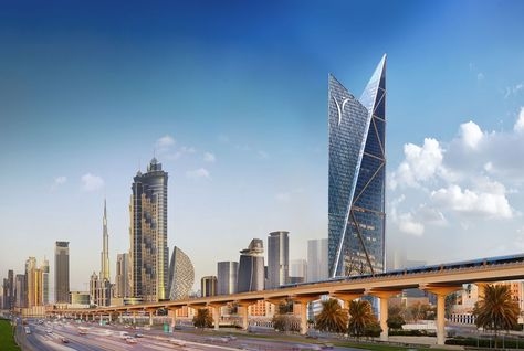 The 70-floor high-rise building will be located next to Al Habtoor City. The 70-floor high-rise building will be located next to Al Habtoor City.