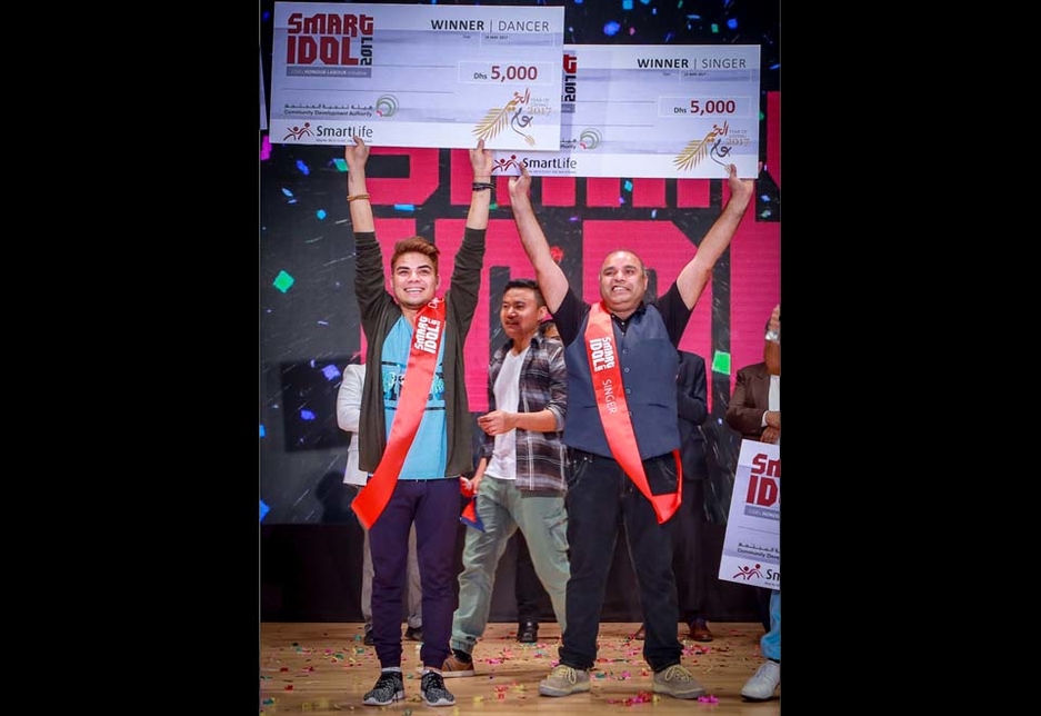 The Smart Idol 2017 winners, Pankaj Singh from Farnek and Zulfiqar Ali from Transguard. The Smart Idol 2017 winners, Pankaj Singh from Farnek and Zulfiqar Ali from Transguard.
