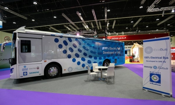 The all-electric Eco-bus manufactured in the UAE. The all-electric Eco-bus manufactured in the UAE.