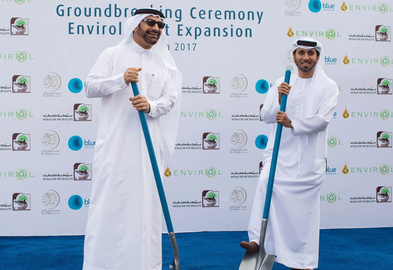 Dubai Municipality and Blue representatives at the ground breaking ceremony of the new Envirol recycling plant. Dubai Municipality and Blue representatives at the ground breaking ceremony of the new Envirol recycling plant.