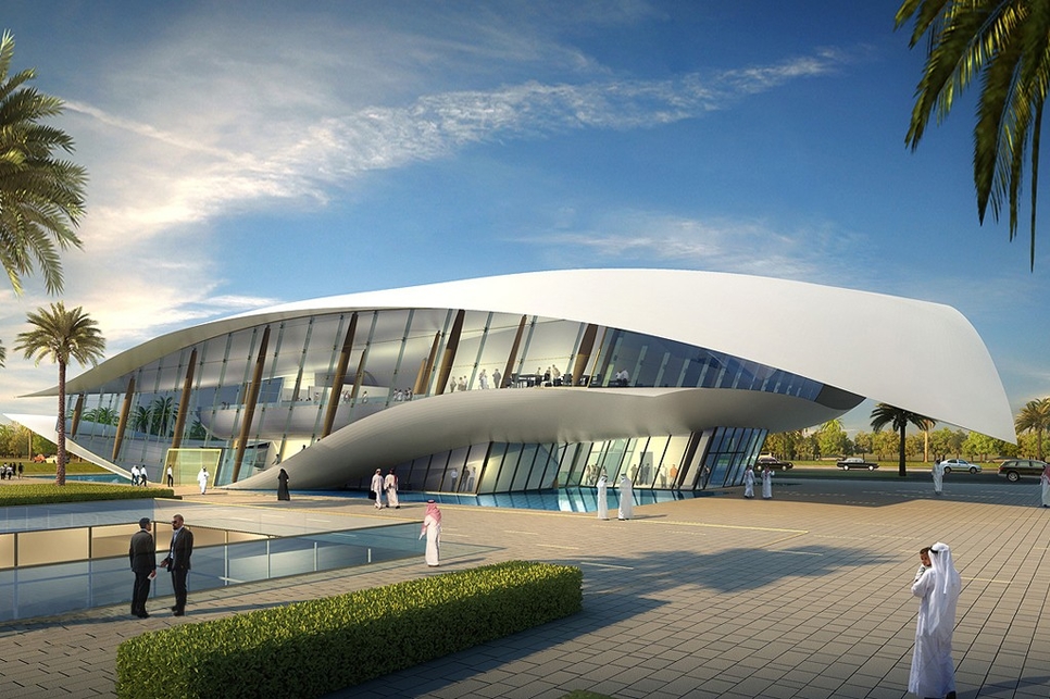 The Etihad Museum in Dubai, UAE. The Etihad Museum in Dubai, UAE.