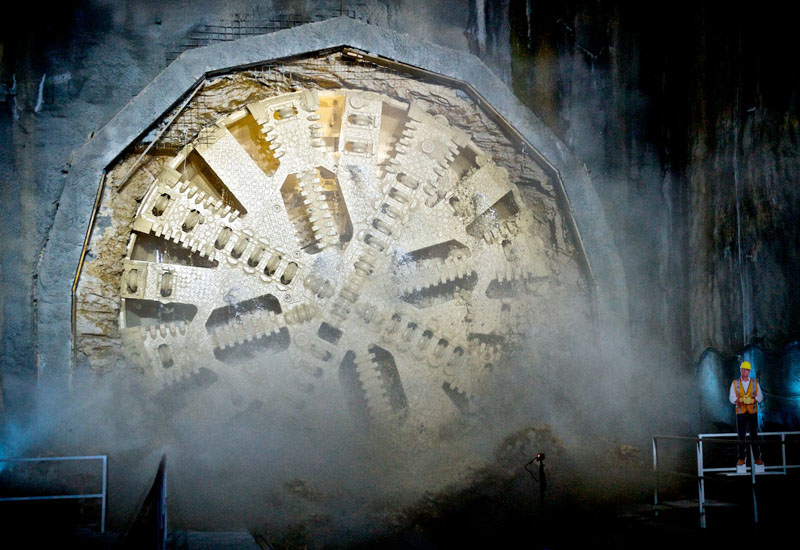 The San'ah TBM breaks through for the last time after completing its 13km of tunneling works on line 5 of the Riyadh Metro project. (Pictures: Gitte Spinder) The San'ah TBM breaks through for the last time after completing its 13km of tunneling works on line 5 of the Riyadh Metro project. (Pictures: Gitte Spinder)