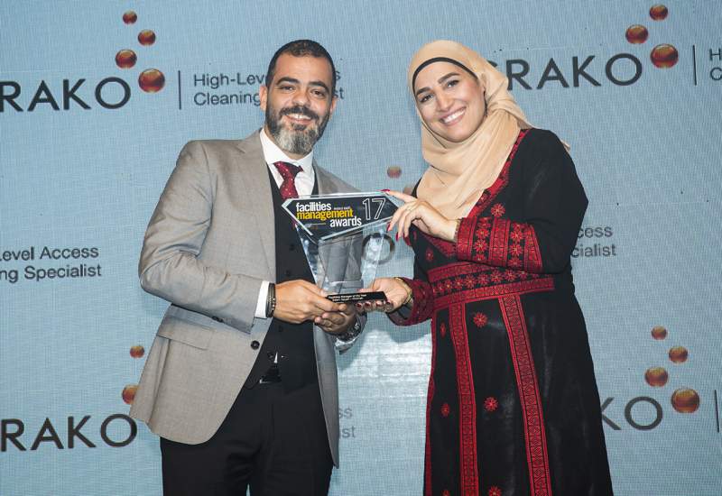 Khidmah’s Salam Ilayyan was named Facilities Manager of the Year. Khidmah’s Salam Ilayyan was named Facilities Manager of the Year.