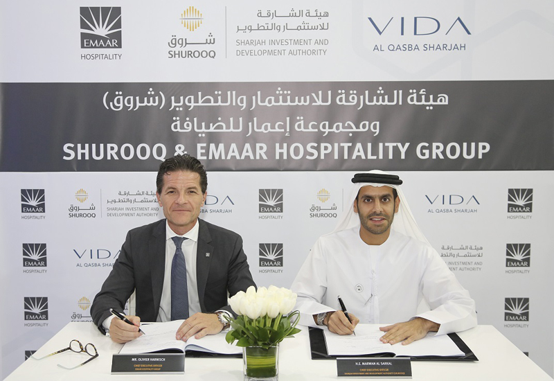 HE Marwan bin Jassim Al Sarkal, CEO of Shurooq (right) and Olivier Harnisch, CEO of Emaar Hospitality Group. HE Marwan bin Jassim Al Sarkal, CEO of Shurooq (right) and Olivier Harnisch, CEO of Emaar Hospitality Group.