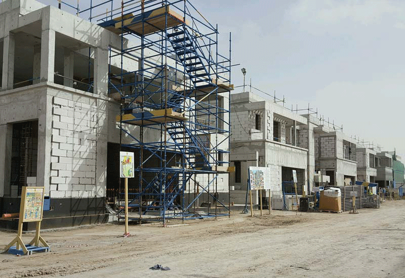 Construction across the villas and apartments is being carried out in full swing. Construction across the villas and apartments is being carried out in full swing.