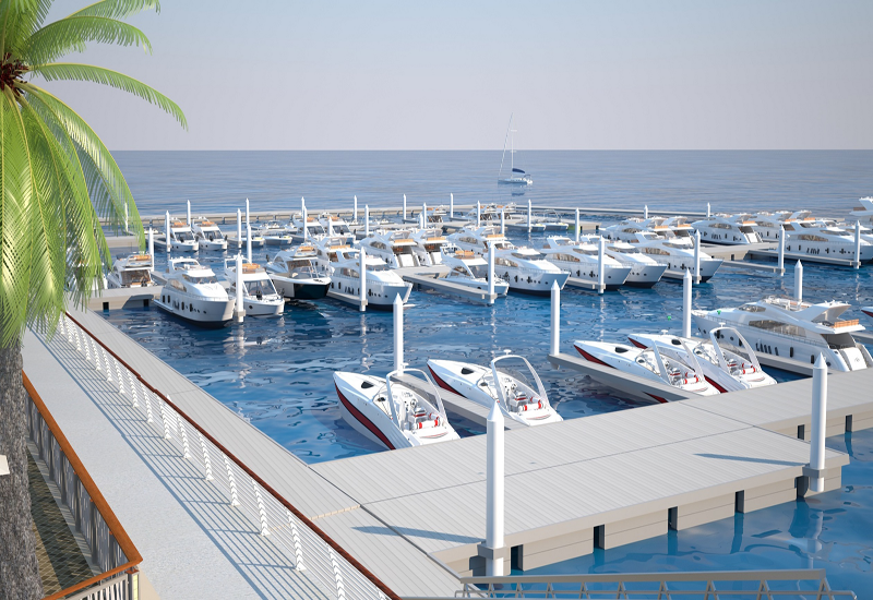 The marina has also been designed to meet the Estidama’s Pearl 2 rating. The marina has also been designed to meet the Estidama’s Pearl 2 rating.
