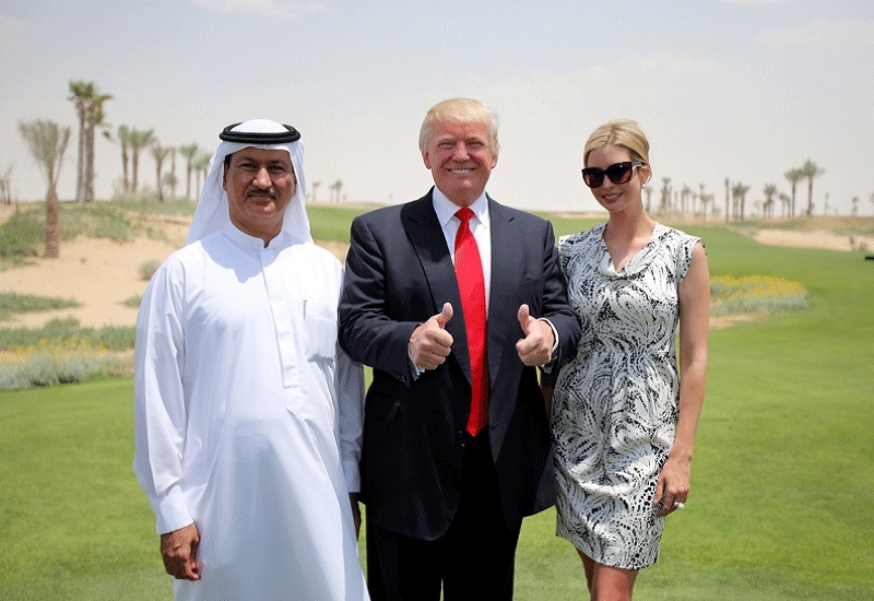 A file photo of Donald Trump with daughter Ivanka Trump and Hussain Sajwani of Damac Properties in Dubai. A file photo of Donald Trump with daughter Ivanka Trump and Hussain Sajwani of Damac Properties in Dubai.