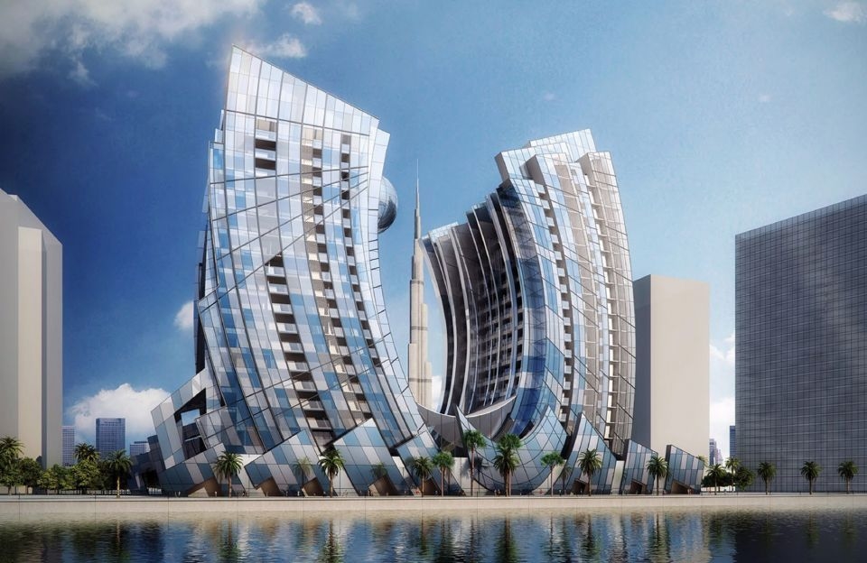 J One Tower in Dubai's Business Bay. J One Tower in Dubai's Business Bay.