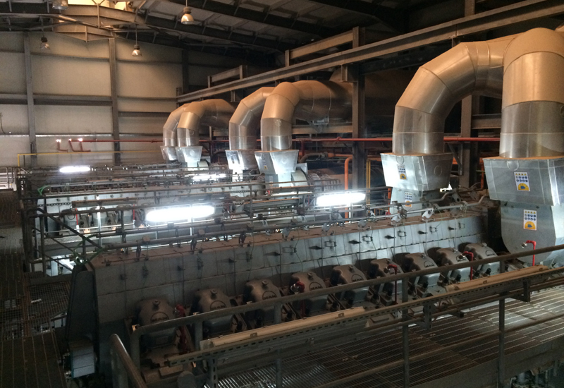 Three MAN 18V32/40 gensets are being used to power the crane facility. Three MAN 18V32/40 gensets are being used to power the crane facility.