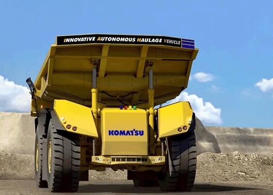 The vehicle is designed to shuttle material in forward and reverse travel directions. The vehicle is designed to shuttle material in forward and reverse travel directions.