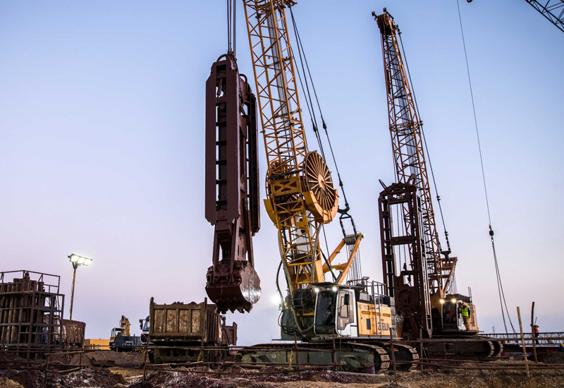 Züblin Spezialtiefbau has dispatched 10 Liebherr crawler cranes to support the construction of two road tunnels beneath Egypt’s Suez Canal. Züblin Spezialtiefbau has dispatched 10 Liebherr crawler cranes to support the construction of two road tunnels beneath Egypt’s Suez Canal.