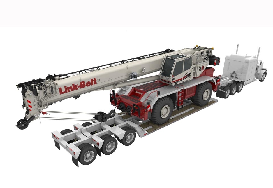 The 75RT is easily transportable with a fully loaded transport weight of less than 45t. The 75RT is easily transportable with a fully loaded transport weight of less than 45t.