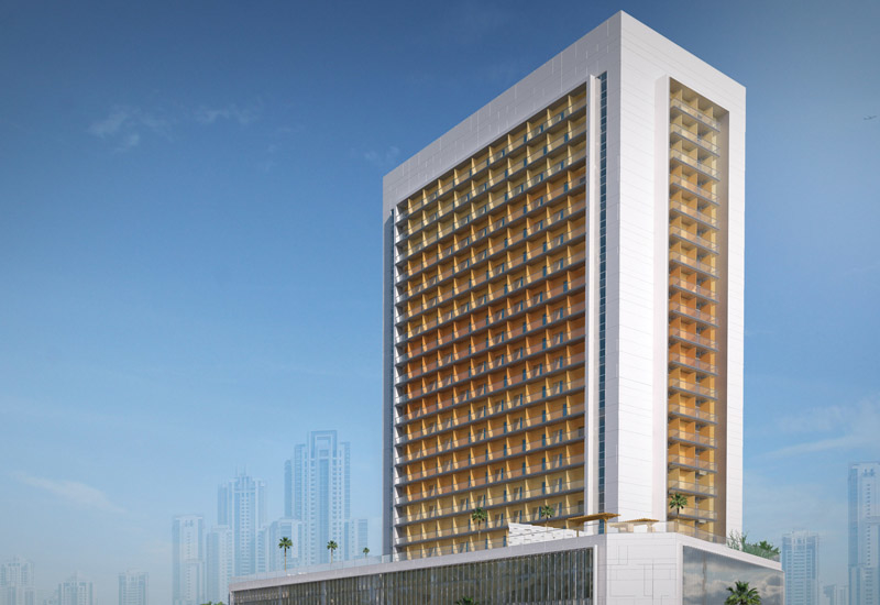 The MAG 318 residential tower in Downtown Dubai. The MAG 318 residential tower in Downtown Dubai.