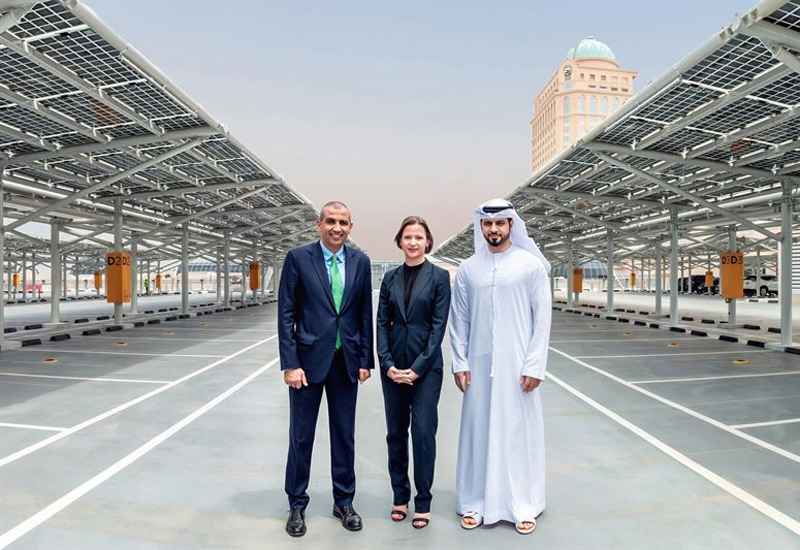 More than 7,000 solar panels were installed at the Mall of the Emirates car park. More than 7,000 solar panels were installed at the Mall of the Emirates car park.