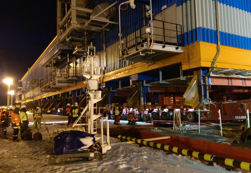 Mammoet’s contract at the Yamal LNG project will involve the use of 1,700 axle lines of SPMTs, the largest number ever to be used on a single project. Mammoet’s contract at the Yamal LNG project will involve the use of 1,700 axle lines of SPMTs, the largest number ever to be used on a single project.