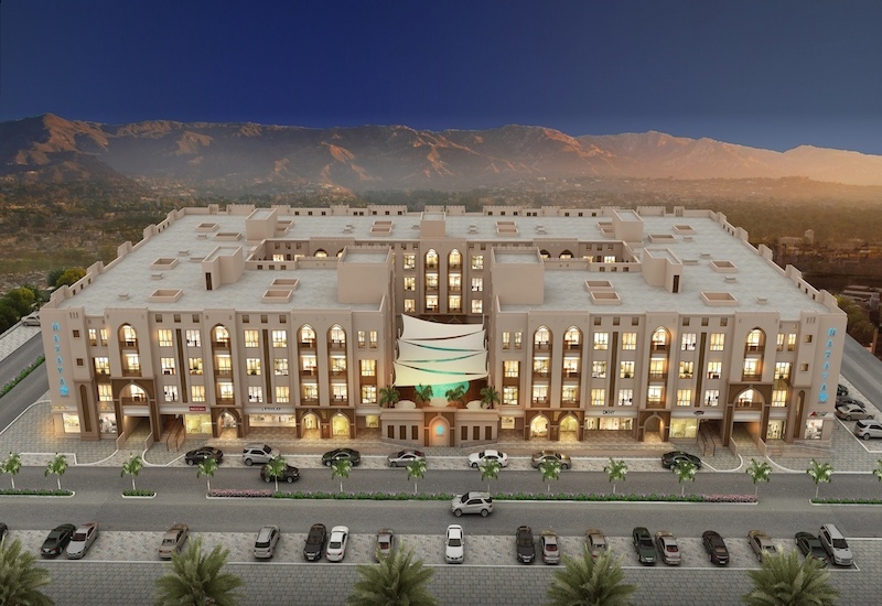 The construction of Mazaya Residence Oman is 65% complete. The construction of Mazaya Residence Oman is 65% complete.