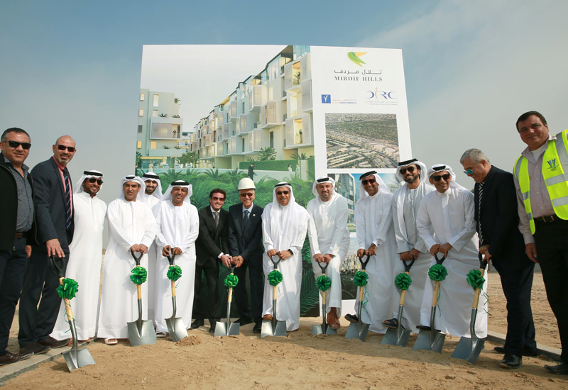 Groundbreaking ceremony at Mirdiff Hills construction site. Groundbreaking ceremony at Mirdiff Hills construction site.