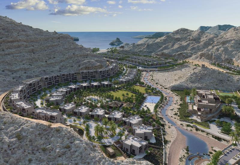The resort village of Muscat Bay. The resort village of Muscat Bay.
