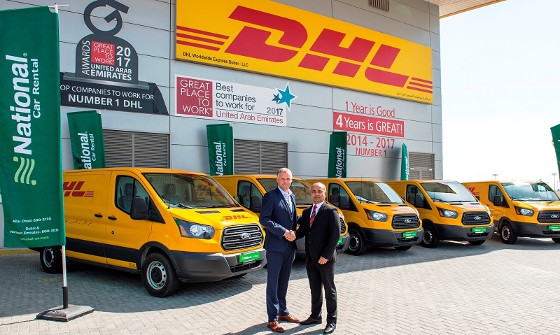 DHL and NCR representatives at the handover event. DHL and NCR representatives at the handover event.
