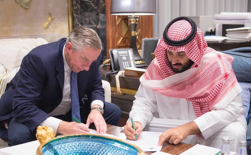 Crown Prince Mohammed bin Salman and Dr Klaus Kleinfeld, Chief Executive of NEOM, former CEO of Arconic. Crown Prince Mohammed bin Salman and Dr Klaus Kleinfeld, Chief Executive of NEOM, former CEO of Arconic.